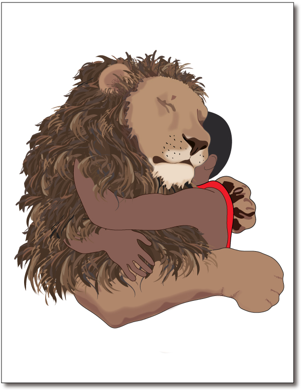 Lion Hugging Bakunda